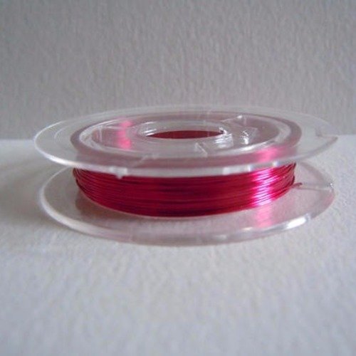 Bobine de fil de cuivre 0.3mm couleur fuchsia