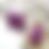 2  perles tête bouddha violet en corail de synthèse 27mm