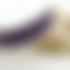 Cordon de coton violet 1mm  rouleau de 10m