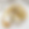 Perles en  agates à facettes jaune 10mm