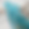 Perle de verre oeil de chat 12mm bleu clair