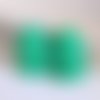 2  perles tête bouddha vert en corail de synthèse 24 mm