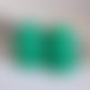 2 perles  tête bouddha vert  en corail de synthèse 27mm