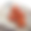4 perles étoiles de mer orange  pierre teintée howlite 14mm
