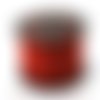 Cordon de suédine rouge 3mm  x1m plat aspect daim