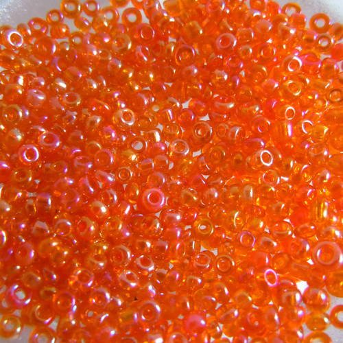 20 gr de perles de rocaille 2mm orange ab