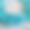 10  perles de verre oeil de chat  coeur turquoise 10mm