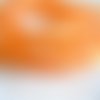 10  perle de verre oeil de chat 6mm orange