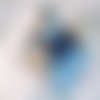 Joli doudou faon bleu / gris / marine