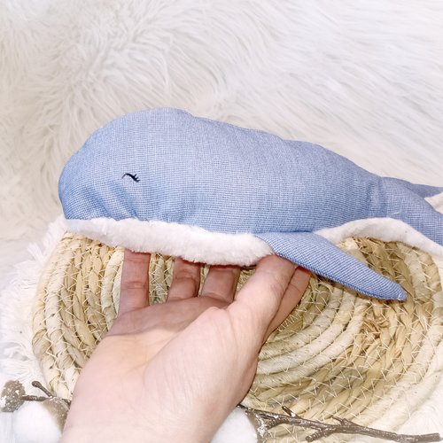 Baleine bleue en tissus