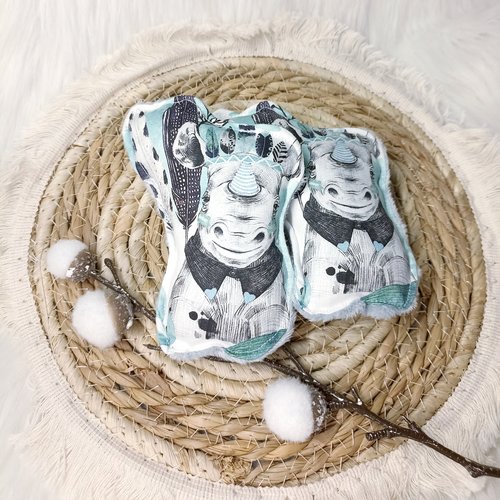 Doudou rhinocéros /  mascotte rhinocéros