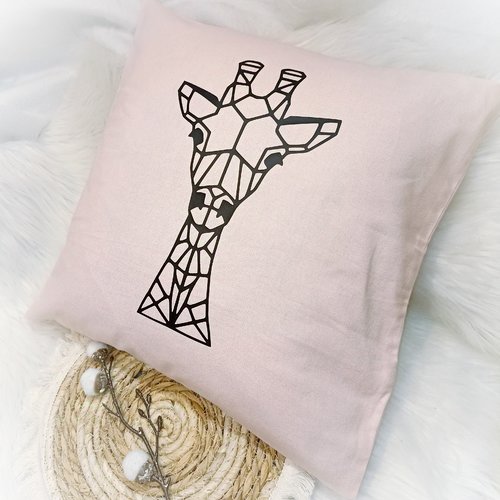 Housse de coussin girafe