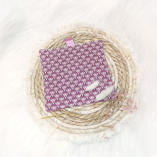 Maxi lingettes lavables /réutilisables éventail violet