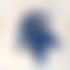 Joli doudou lapin bleu marine