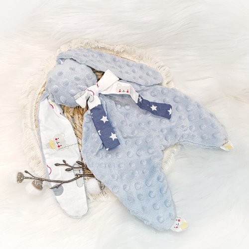 Joli doudou mou lapin gris