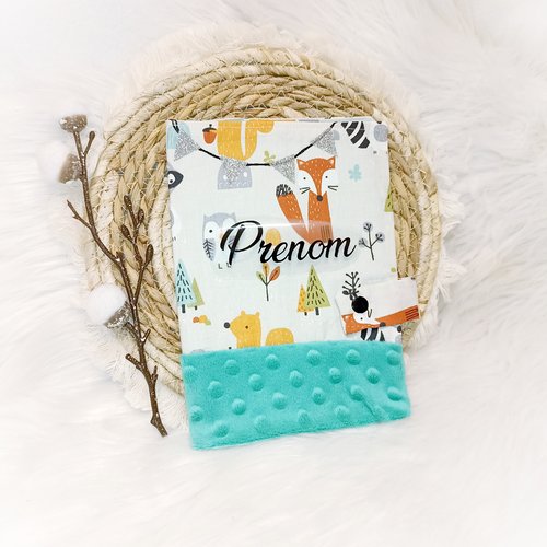 Joli protège carnet de santé animaux de la forêt / renard