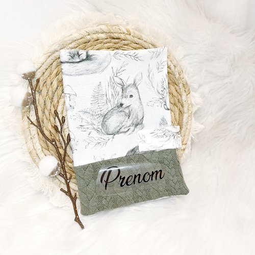 Joli protège carnet de sante faon