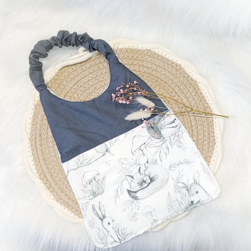 Joli bavoir élastique / maternelle joli renard