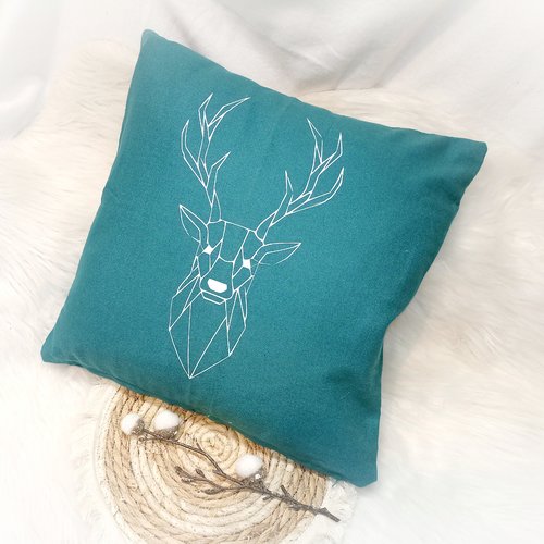 Housse de coussin cerf/ renne