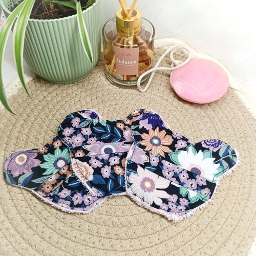 Lingettes lavables /réutilisables ourson fleuri