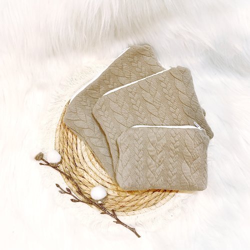 Porte monnaie / pochette couleur taupe