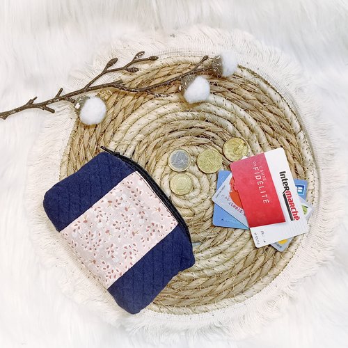 Porte monnaie liberty et bleu marine