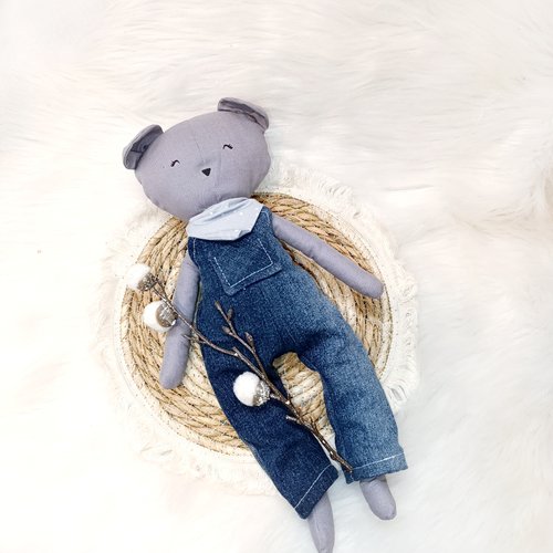 Poupée renée en tissu/ poupée de chiffon ours