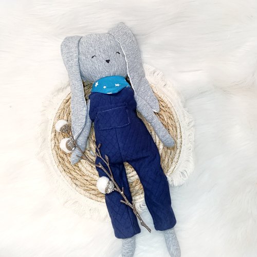 Poupée renée en tissu/ poupée de chiffon lapin