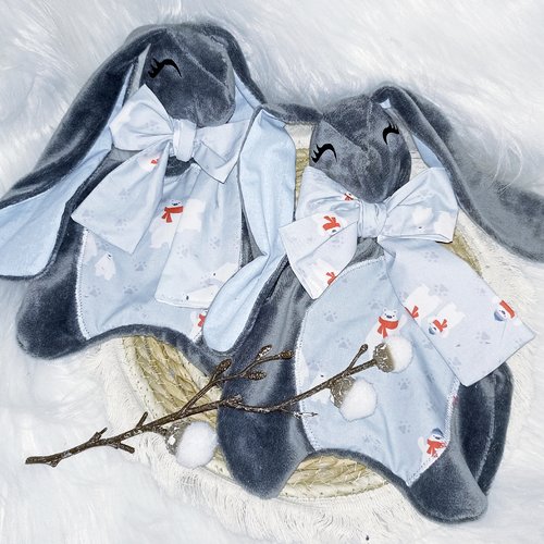 Doudou petit faon couleur gris