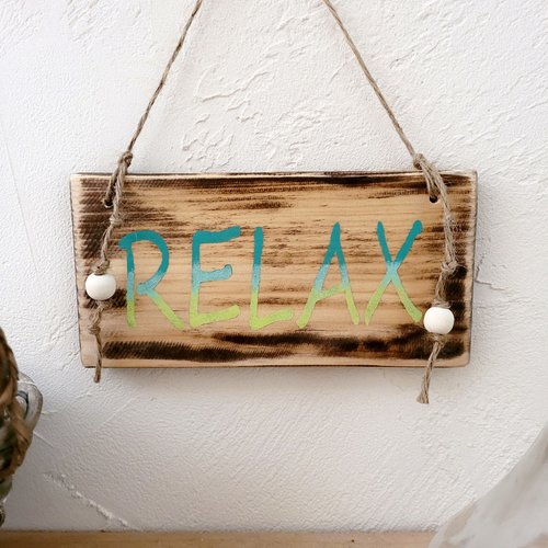 Décoration murale bien-être, méditation, yoga, panneau relax en bois