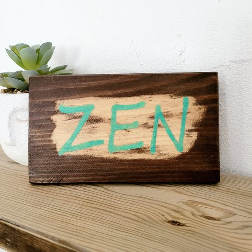 Décoration en bois, cadeau bien-être, méditation, panneau en bois zen