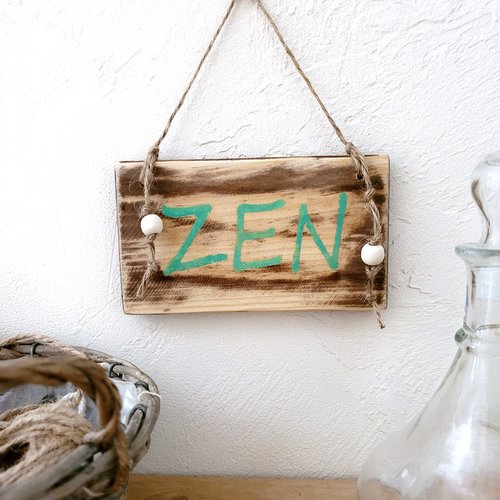 Décoration murale en bois, cadeau bien-être, méditation, panneau en bois zen