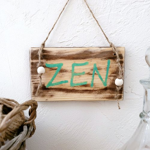 Décoration murale en bois, cadeau bien-être, méditation, panneau en bois zen