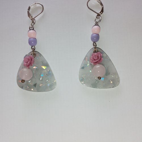 Boucle d'oreille argent brillance d'argent.