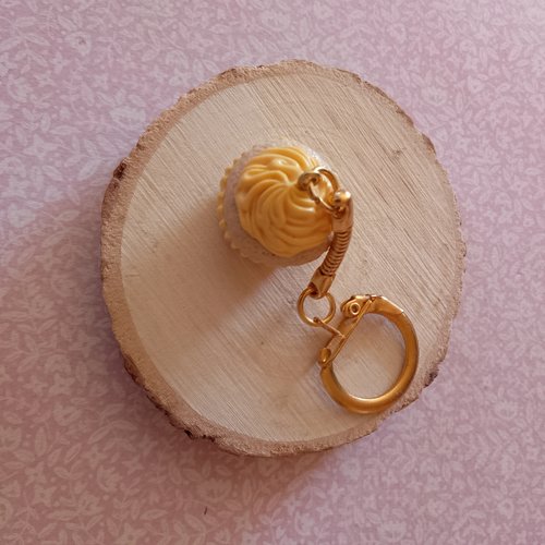 Porte clé cupcake citron