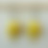Boucles d'oreilles de bohème jaunes fleuries en verre tchèque