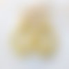 Boucles d'oreilles gabrielle (petit modèle) créoles perles fil coton jaune - esprit vintage