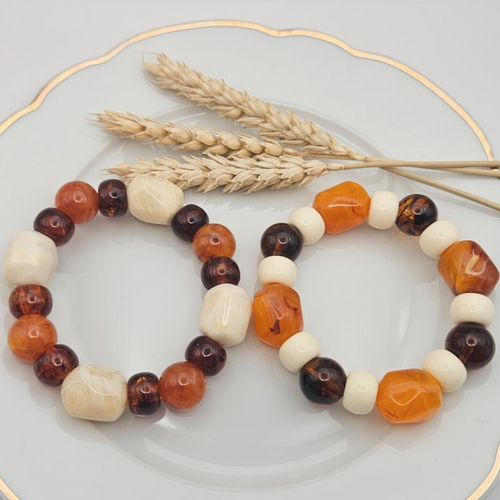 Bracelet maël bis - grosses perles en résine