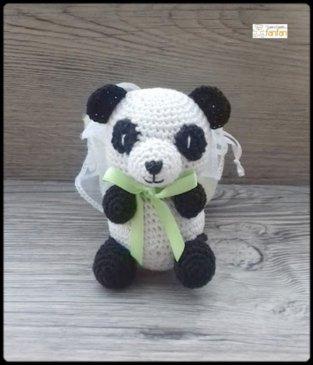 Porte Dragees Panda Contenant Dragees Miniature Amigurumis Bapteme Pas Cher Cadeau Cadeau Invite Decoration De Ta Un Grand Marche