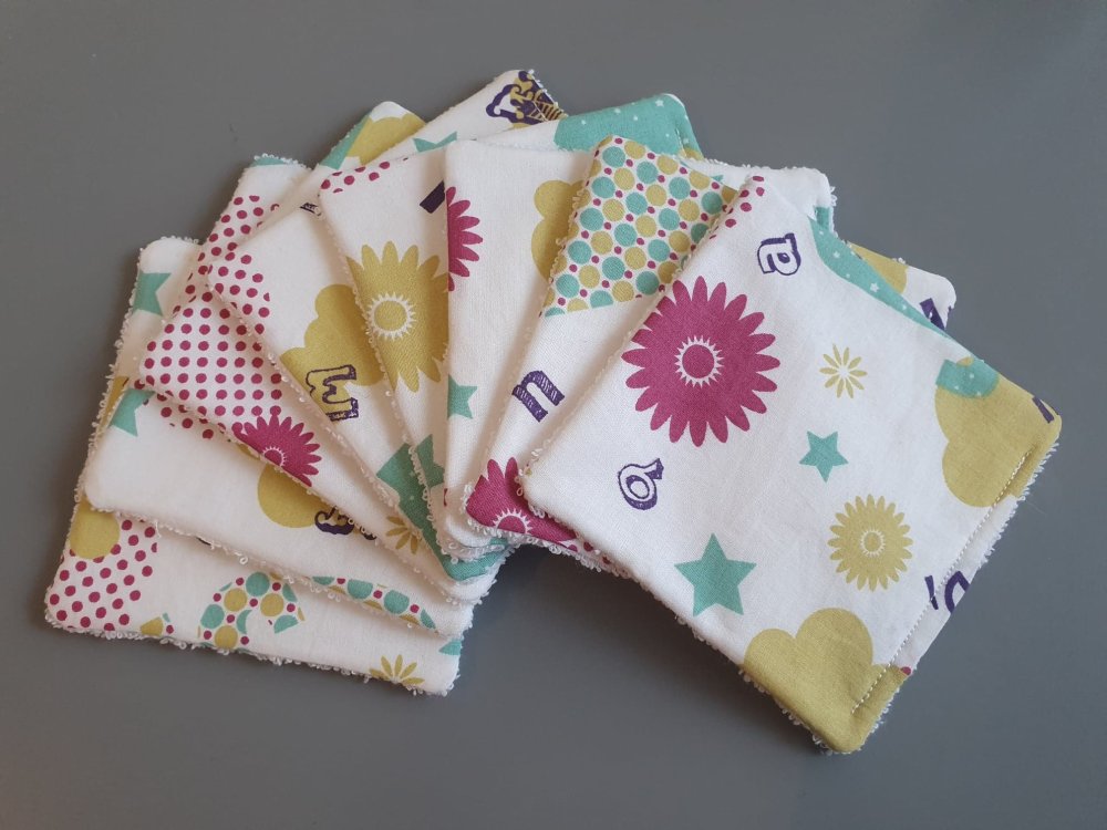 Serviettes Pour Les Mains Lingettes Lavables Lot De 8 Bebe Puericulture Le Bain