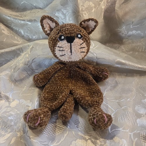 Doudou plat minou chaton tout doux