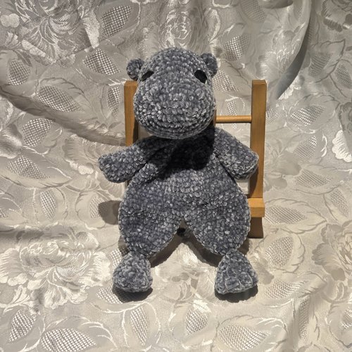 Doudou plat hippopotame tout doux