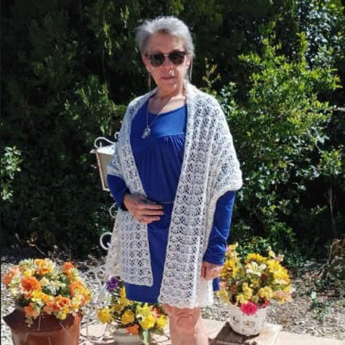Grande étole mariage ivoire en cachemire dentelle au crochet – châle cérémonie invitée baptême soirée bohème chic fait main