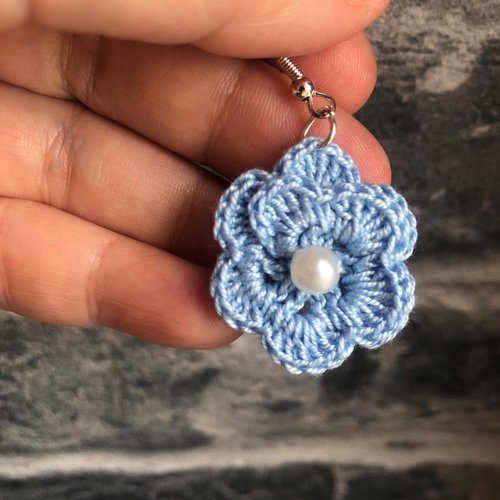 Boucles d'oreilles fleur de coton