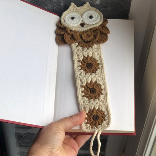 Marque -page hibou au crochet