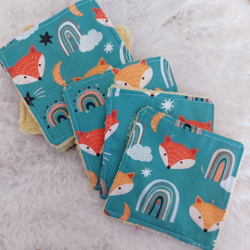 Lot de 10 lingettes renards bambou