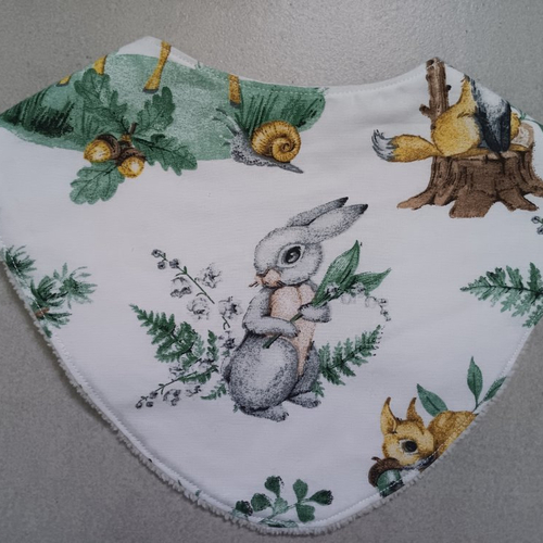 Bavoir lapin - fait main