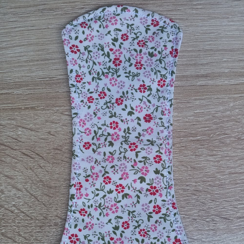 Protège-slip lavable sans ailette - liberty rose et vert - fait main