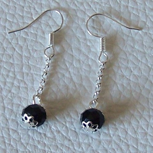 Boucles D'oreilles Fantaisie Vert Anis/rose Fuchsia, Perle Verre, Mariage Soirée