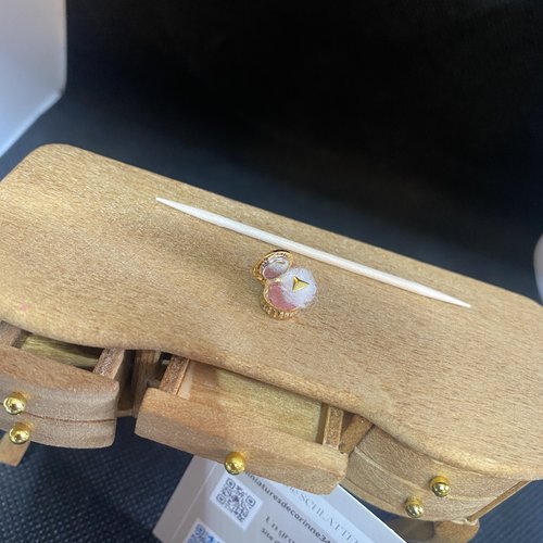 Poudrier miniature fait main - maison de poupée